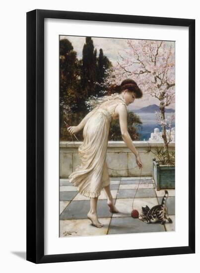 Teasing the Kitten-William Stephen Coleman-Framed Giclee Print