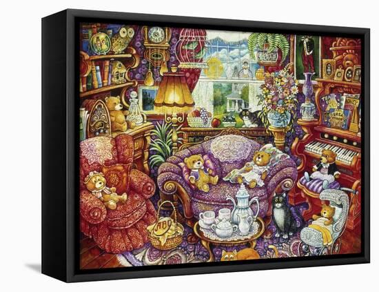 Teatime for Teddy-Bill Bell-Framed Premier Image Canvas