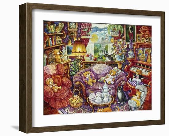 Teatime for Teddy-Bill Bell-Framed Giclee Print