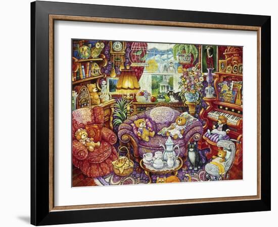 Teatime for Teddy-Bill Bell-Framed Giclee Print