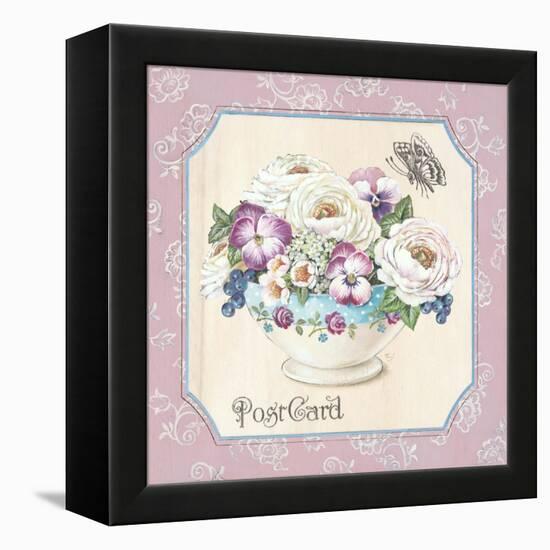 Teatime Pansies-Stefania Ferri-Framed Stretched Canvas