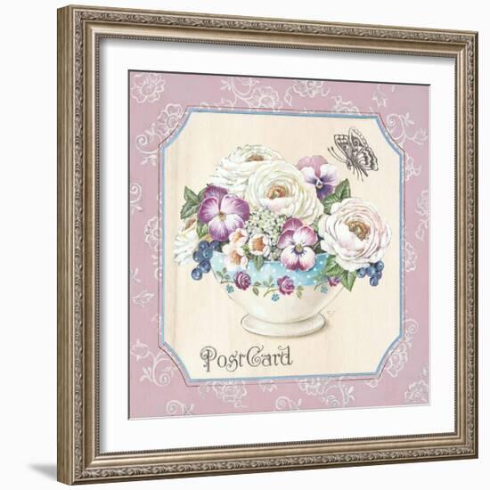 Teatime Pansies-Stefania Ferri-Framed Art Print