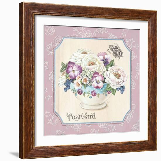 Teatime Pansies-Stefania Ferri-Framed Art Print