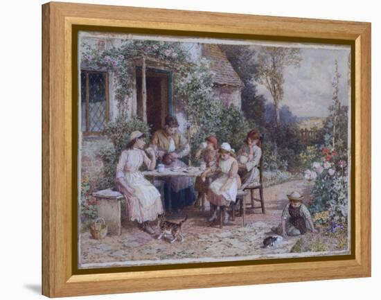 Teatime-Myles Birket Foster-Framed Premier Image Canvas