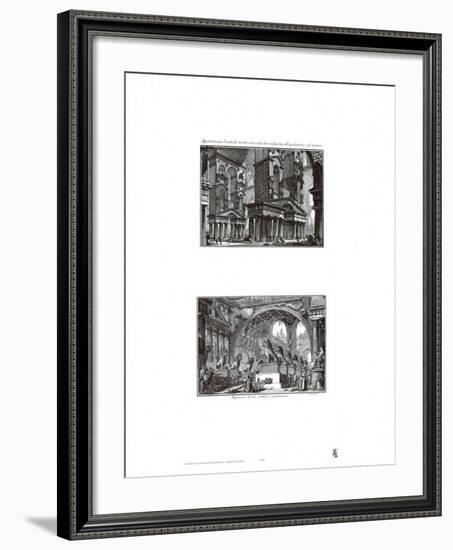 Teatro and Ginnasio-Giovanni Battista Piranesi-Framed Art Print