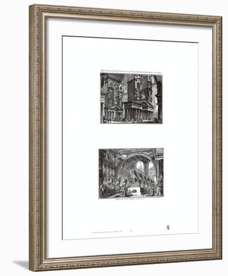 Teatro and Ginnasio-Giovanni Battista Piranesi-Framed Art Print