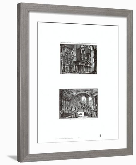 Teatro and Ginnasio-Giovanni Battista Piranesi-Framed Art Print