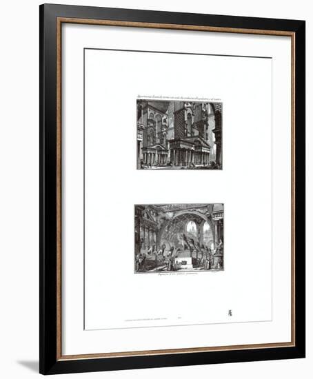 Teatro and Ginnasio-Giovanni Battista Piranesi-Framed Art Print