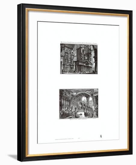 Teatro and Ginnasio-Giovanni Battista Piranesi-Framed Art Print