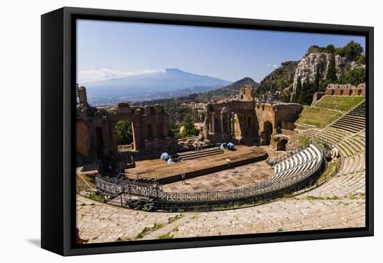 Teatro Greco (Greek Theatre)-Matthew Williams-Ellis-Framed Premier Image Canvas