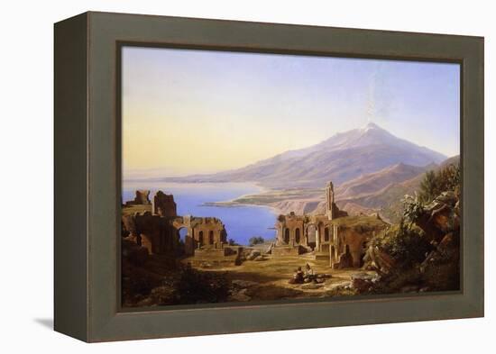 Teatro Greco, Taormina, with Etna beyond-Karl Robert Kummer-Framed Premier Image Canvas