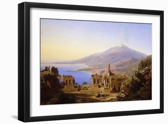 Teatro Greco, Taormina, with Etna beyond-Karl Robert Kummer-Framed Giclee Print