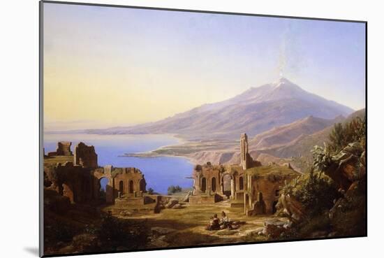 Teatro Greco, Taormina, with Etna beyond-Karl Robert Kummer-Mounted Giclee Print