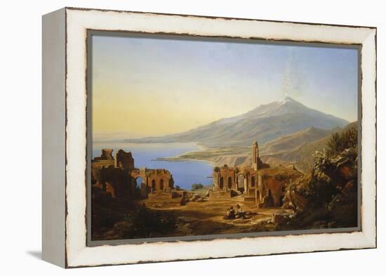 Teatro Greco, Taormina, with Etna beyond-Karl Robert Kummer-Framed Premier Image Canvas