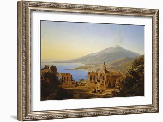 Teatro Greco, Taormina, with Etna beyond-Karl Robert Kummer-Framed Giclee Print