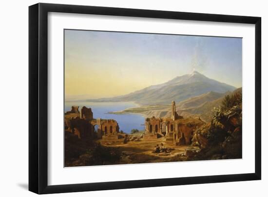 Teatro Greco, Taormina, with Etna beyond-Karl Robert Kummer-Framed Giclee Print