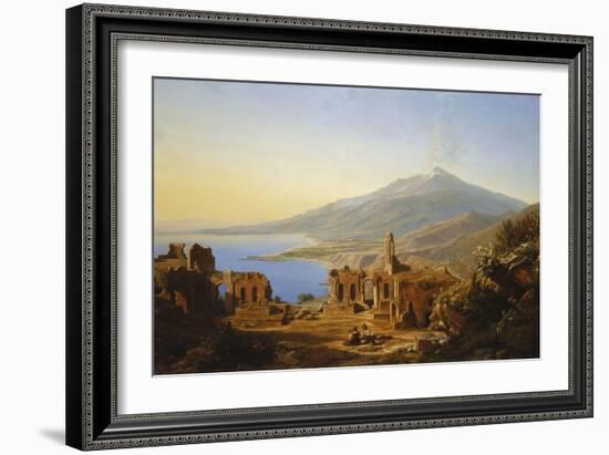 Teatro Greco, Taormina, with Etna beyond-Karl Robert Kummer-Framed Giclee Print