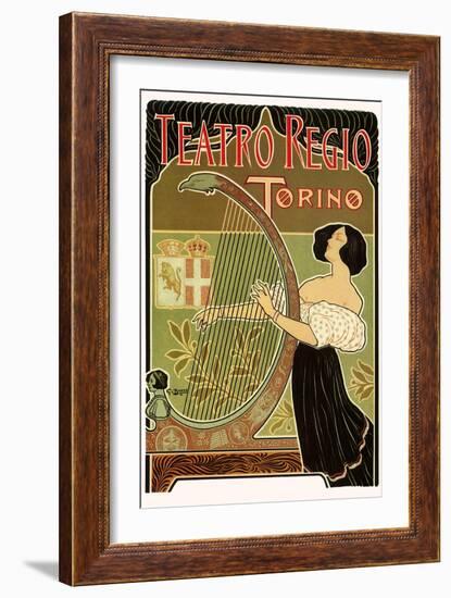 Teatro Regio, Torino: Theatre Royal de Turin Opera House, c.1898-G. Boano-Framed Giclee Print