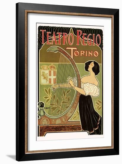 Teatro Regio, Torino: Theatre Royal de Turin Opera House, c.1898-G. Boano-Framed Giclee Print