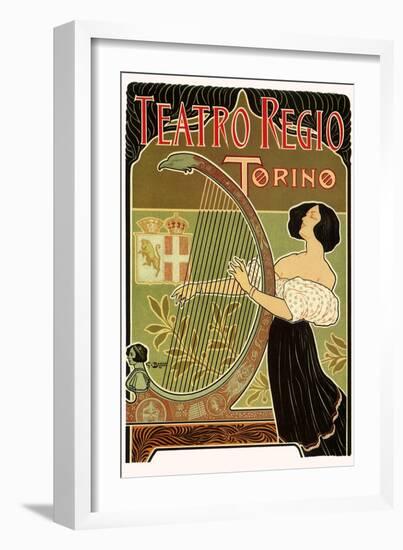 Teatro Regio, Torino: Theatre Royal de Turin Opera House, c.1898-G. Boano-Framed Giclee Print