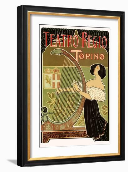 Teatro Regio, Torino: Theatre Royal de Turin Opera House, c.1898-G. Boano-Framed Giclee Print
