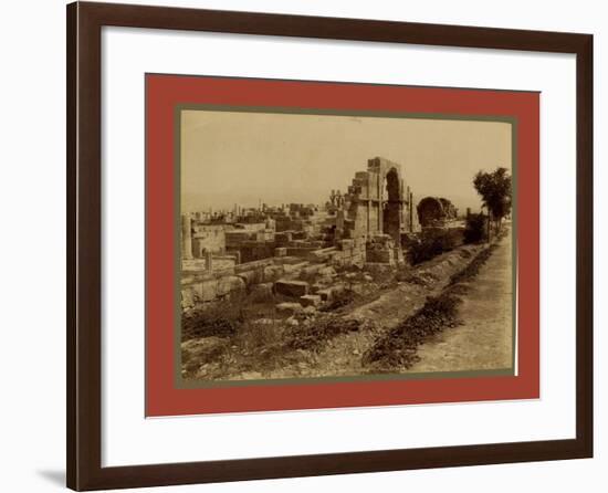 Tebessa Ruins of Byzantine Basilica, Side Door, Algiers-Etienne & Louis Antonin Neurdein-Framed Giclee Print