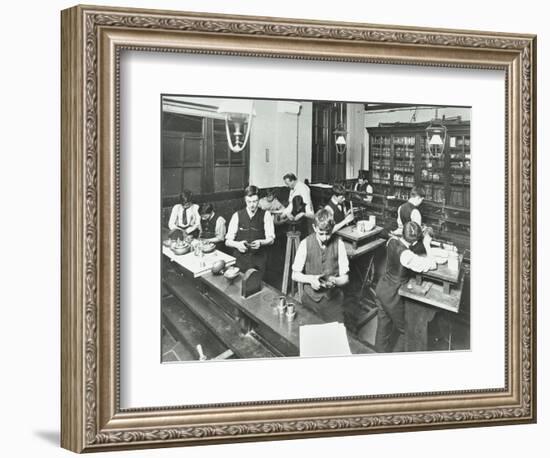 Technical Instruction, Haselrigge Road School, Clapham, London, 1914-null-Framed Photographic Print