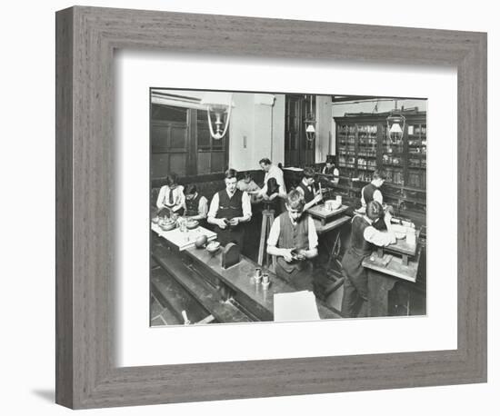 Technical Instruction, Haselrigge Road School, Clapham, London, 1914-null-Framed Photographic Print