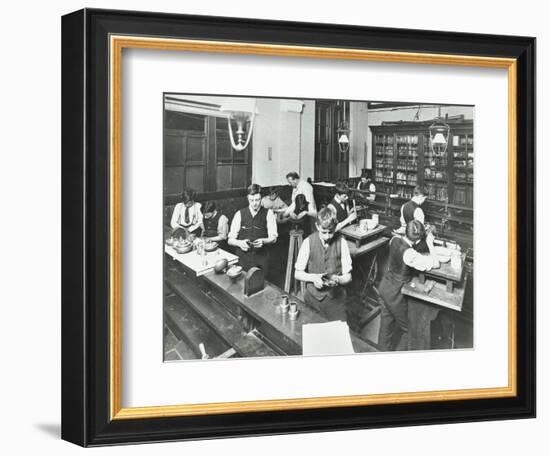 Technical Instruction, Haselrigge Road School, Clapham, London, 1914-null-Framed Photographic Print