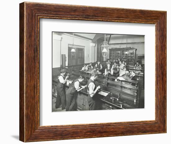 Technical Instruction, Haselrigge Road School, Clapham, London, 1914-null-Framed Photographic Print