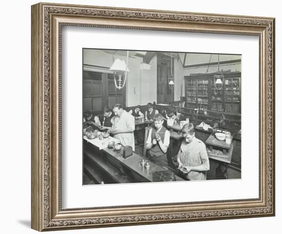 Technical Instruction, Haselrigge Road School, Clapham, London, 1914-null-Framed Photographic Print