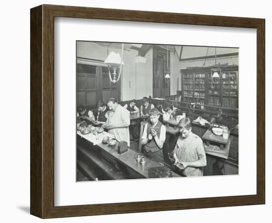 Technical Instruction, Haselrigge Road School, Clapham, London, 1914-null-Framed Photographic Print