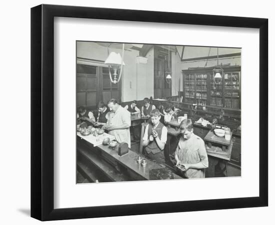 Technical Instruction, Haselrigge Road School, Clapham, London, 1914-null-Framed Photographic Print