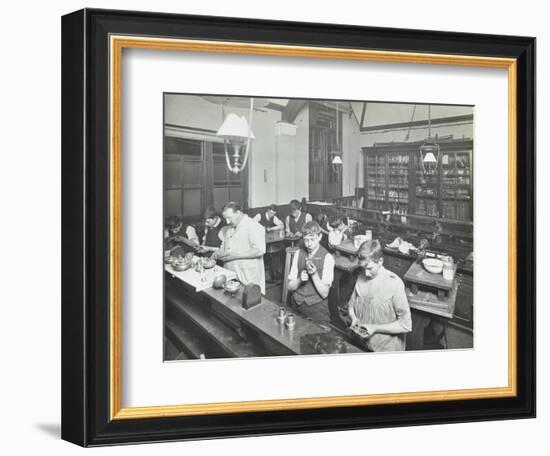 Technical Instruction, Haselrigge Road School, Clapham, London, 1914-null-Framed Photographic Print