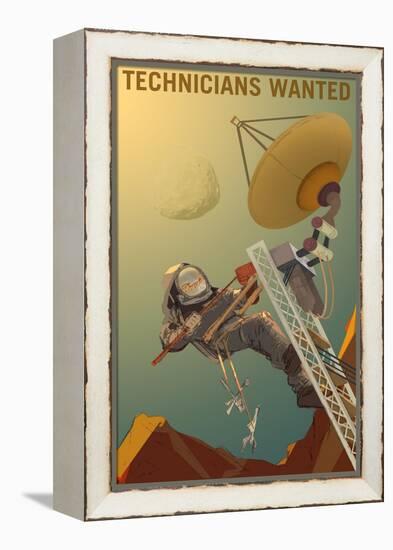 Technicians Wanted-NASA-Framed Stretched Canvas