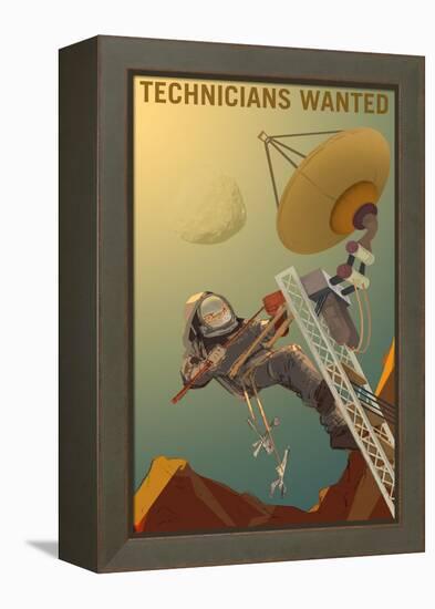 Technicians Wanted-NASA-Framed Stretched Canvas