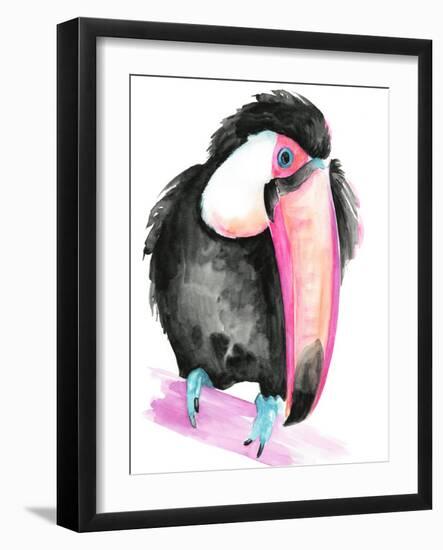 Technicolor Toucan I-Jennifer Parker-Framed Art Print