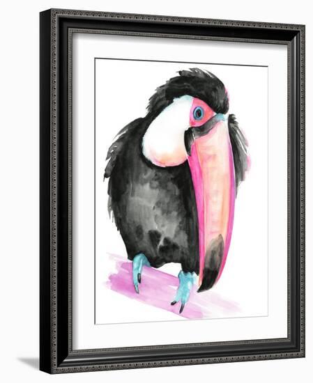 Technicolor Toucan I-Jennifer Parker-Framed Art Print