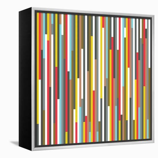 Technicolour Stripes-Fimbis-Framed Premier Image Canvas