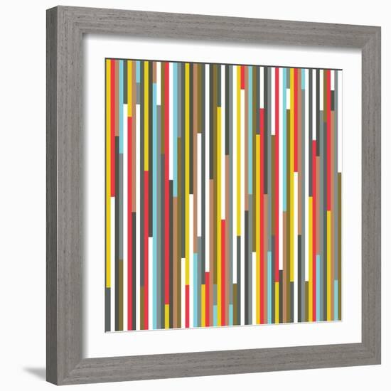 Technicolour Stripes-Fimbis-Framed Giclee Print