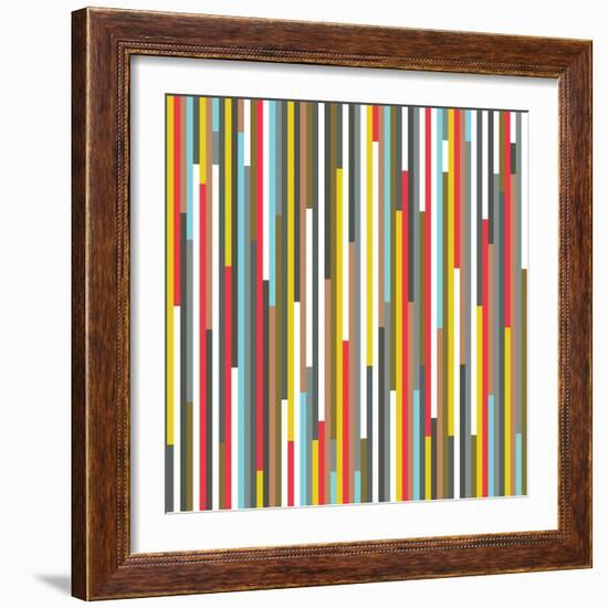 Technicolour Stripes-Fimbis-Framed Giclee Print