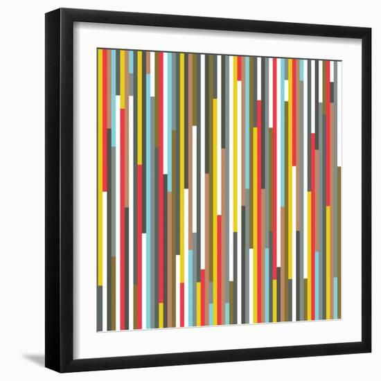 Technicolour Stripes-Fimbis-Framed Giclee Print