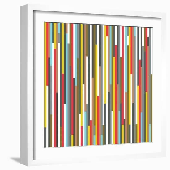 Technicolour Stripes-Fimbis-Framed Giclee Print