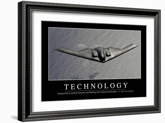 Technology: Inspirational Quote and Motivational Poster-null-Framed Photographic Print