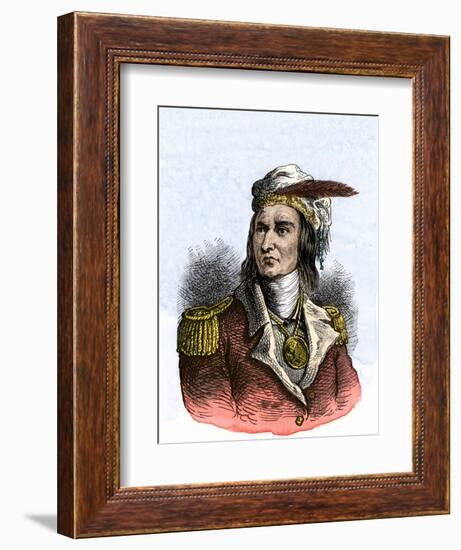 Tecumseh in a British Uniform-null-Framed Giclee Print