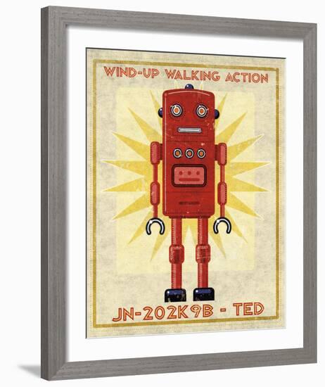 Ted Box Art Robot-John W^ Golden-Framed Art Print