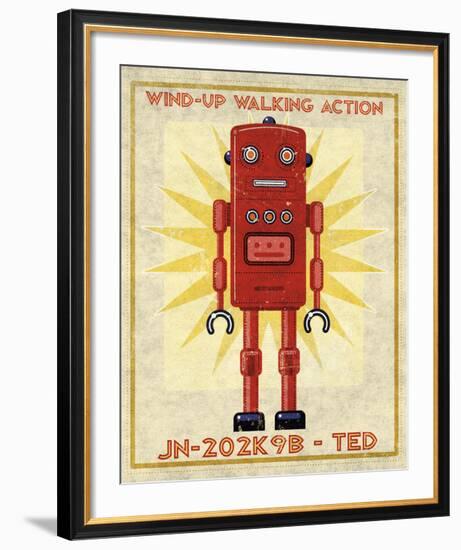 Ted Box Art Robot-John W^ Golden-Framed Art Print