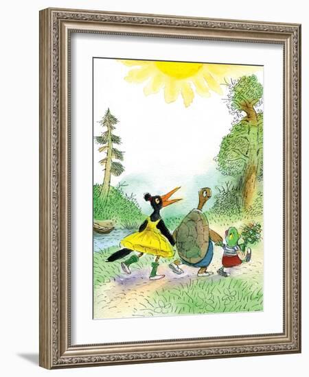 Ted, Ed and Caroll are Great Friends - Turtle-Valeri Gorbachev-Framed Giclee Print