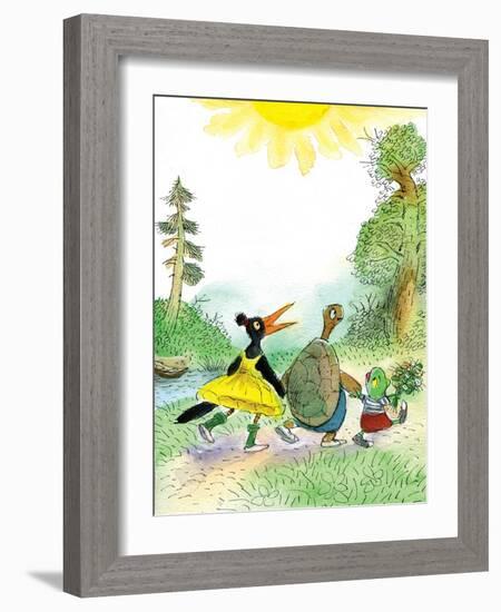 Ted, Ed and Caroll are Great Friends - Turtle-Valeri Gorbachev-Framed Giclee Print