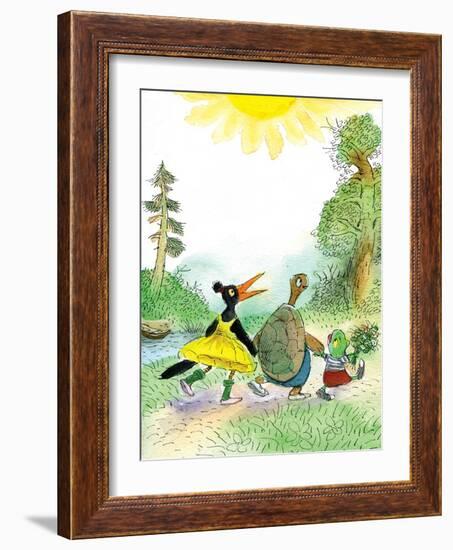 Ted, Ed and Caroll are Great Friends - Turtle-Valeri Gorbachev-Framed Giclee Print